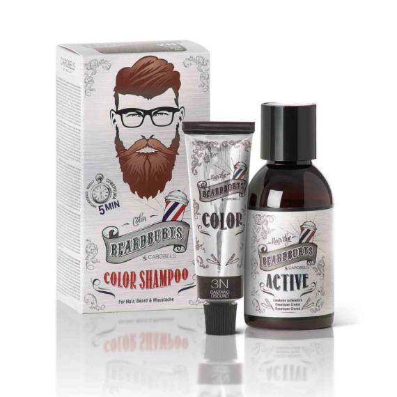 Beardburys Tinte para Barba y Bigote | Champú...